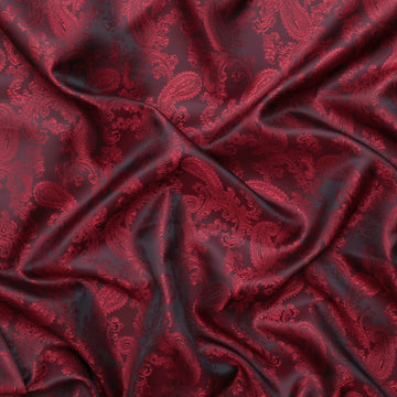 Poly Viscose - Lining - Paisley - Red