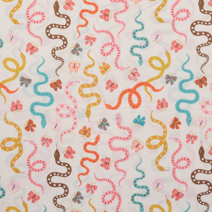 Ruby Star - Cotton - Ooh Lucky Lucky - Garden Snake - Natural