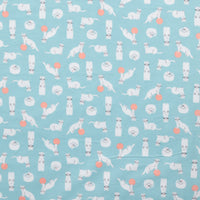 Cloud 9 - Flannel - Winter Forest - Stoats - Turquoise