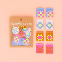 Sarah Hearts - Sewing Labels - Then Came June Quilt Block