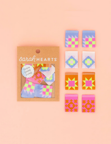 Sarah Hearts - Sewing Labels - Then Came June Quilt Block