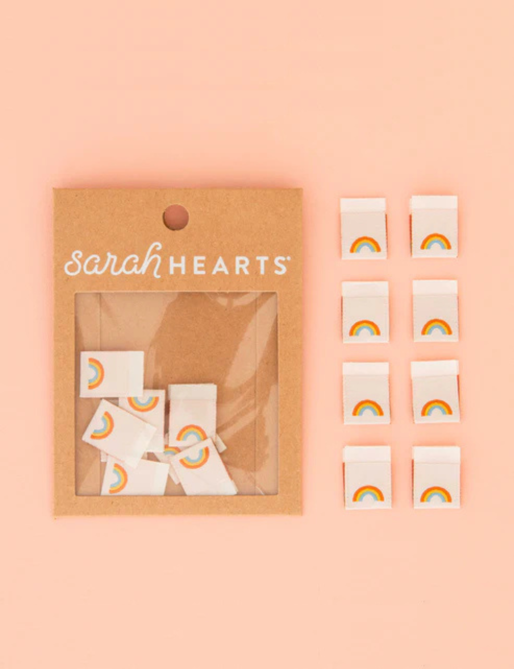 Sarah Hearts - Sewing Labels - Mini Rainbow