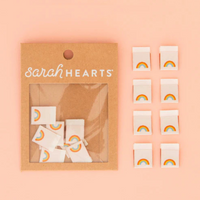 Sarah Hearts - Sewing Labels - Mini Rainbow