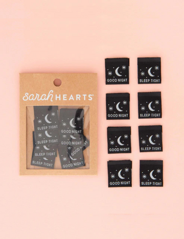 Sarah Hearts - Sewing Labels - Good Night Sleep Tight