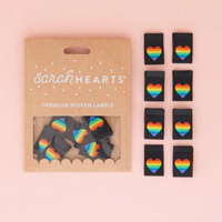 Sarah Hearts - Sewing Labels - Pride Rainbow Heart 