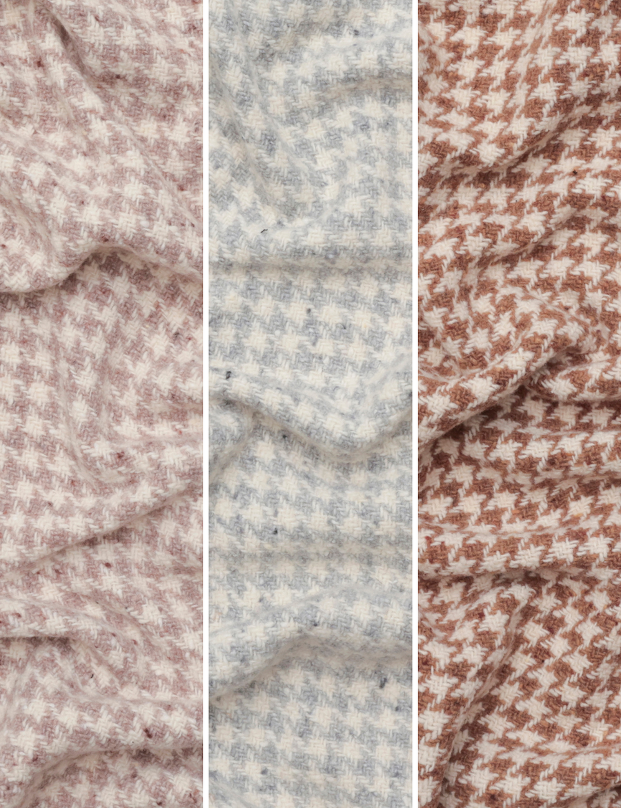 Wool - Coating - Chunky Houndstooth - Assorted