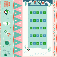 Ruby Star - Cotton - Peppermint Please - Countdown Panel