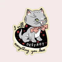 Stay Home Club - Vinyl Sticker - Destroy Kitten