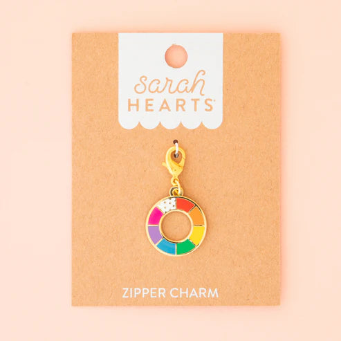 Sarah Hearts - Zipper Charm - Color Wheel