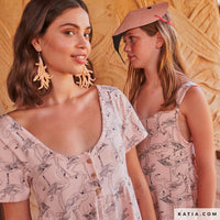 Katia - Cotton - Jersey - Coral Flamingos