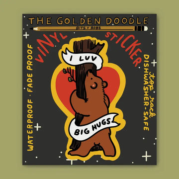 The Golden Doodle - Vinyl Sticker - I Luv Big Hugs