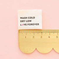 Sarah Hearts - Sewing Labels - Wash Cold Dry Low Organic Cotton