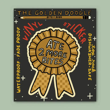 The Golden Doodle - Vinyl Sticker - Ate 2 More Bites