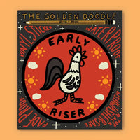 The Golden Doodle - Vinyl Sticker - Early Riser 