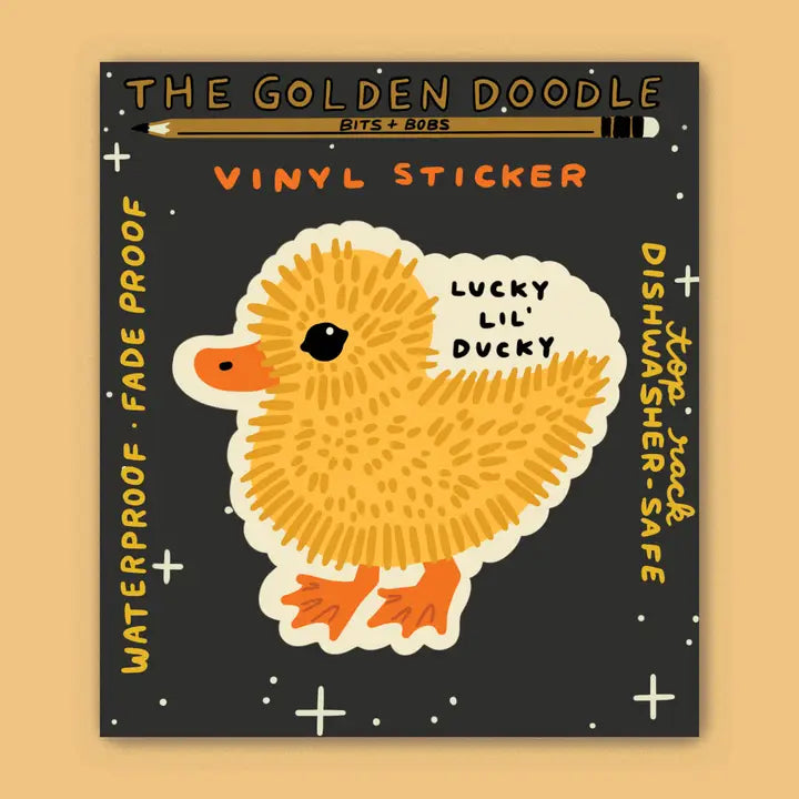 The Golden Doodle - Vinyl Sticker - Lucky Lil Ducky 