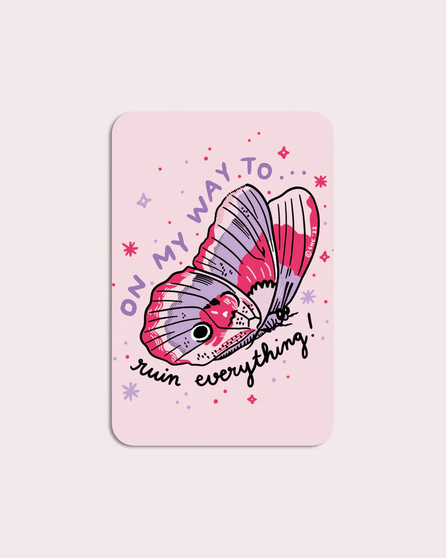 Stay Home Club - Vinyl Sticker - Ruin Butterfly