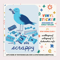 Stay Home Club - Vinyl Sticker - Scrappy Seagull 