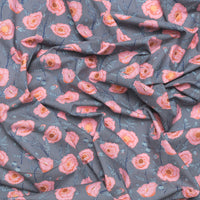 Ruby Star - Cotton - Unruly Nature - Poppies - Cloud