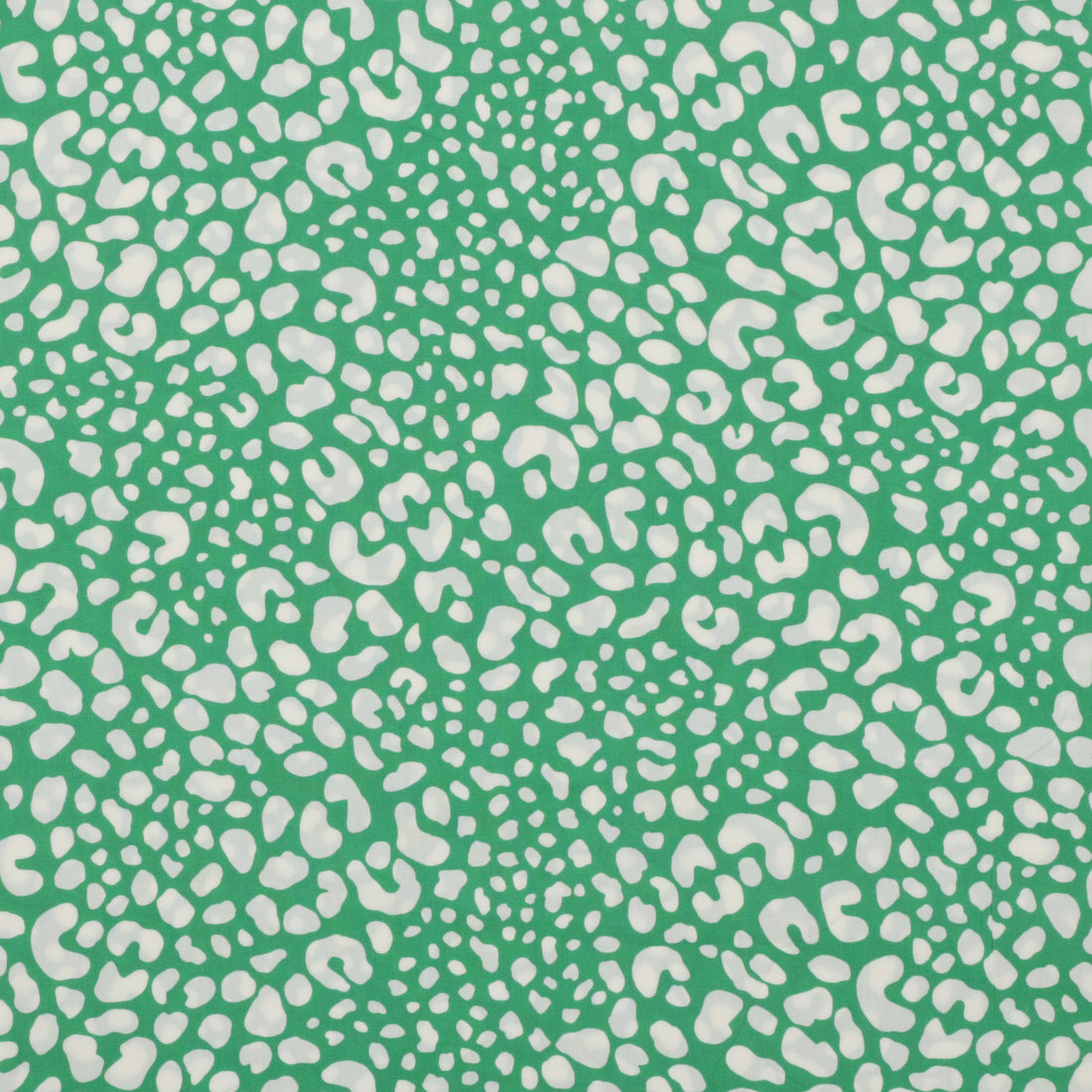 Rayon - Poplin Print - Abstract Animal - Green