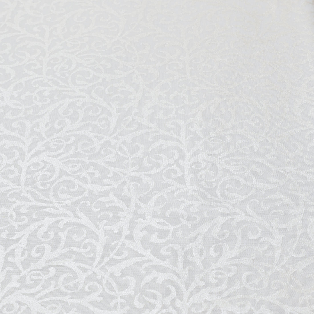 Cotton - Pearl Essence - Intertwined Scroll - Ultra White