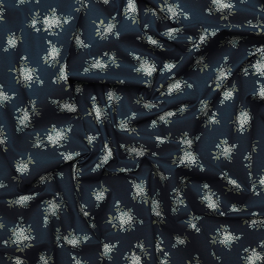 Sevenberry - Cotton - Petite Nostalgia - Small Flower - Navy