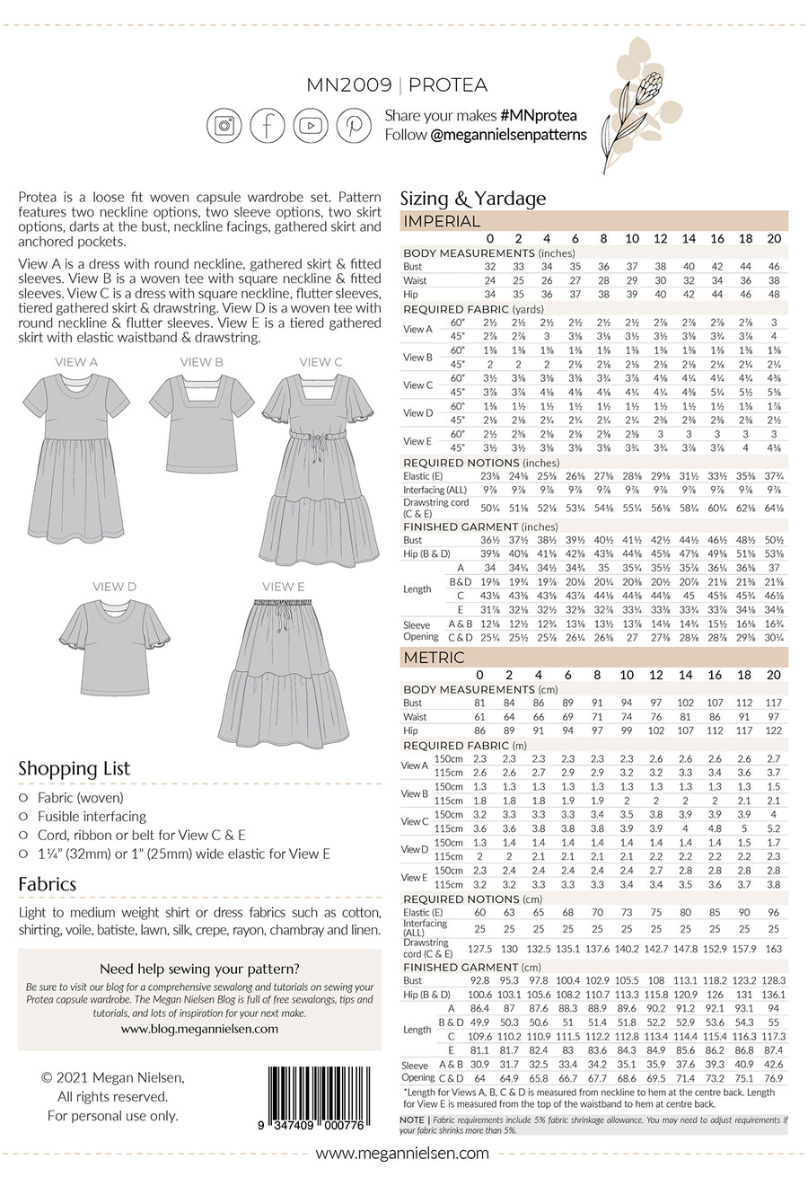 Megan Nielsen - Protea Capsule Wardrobe