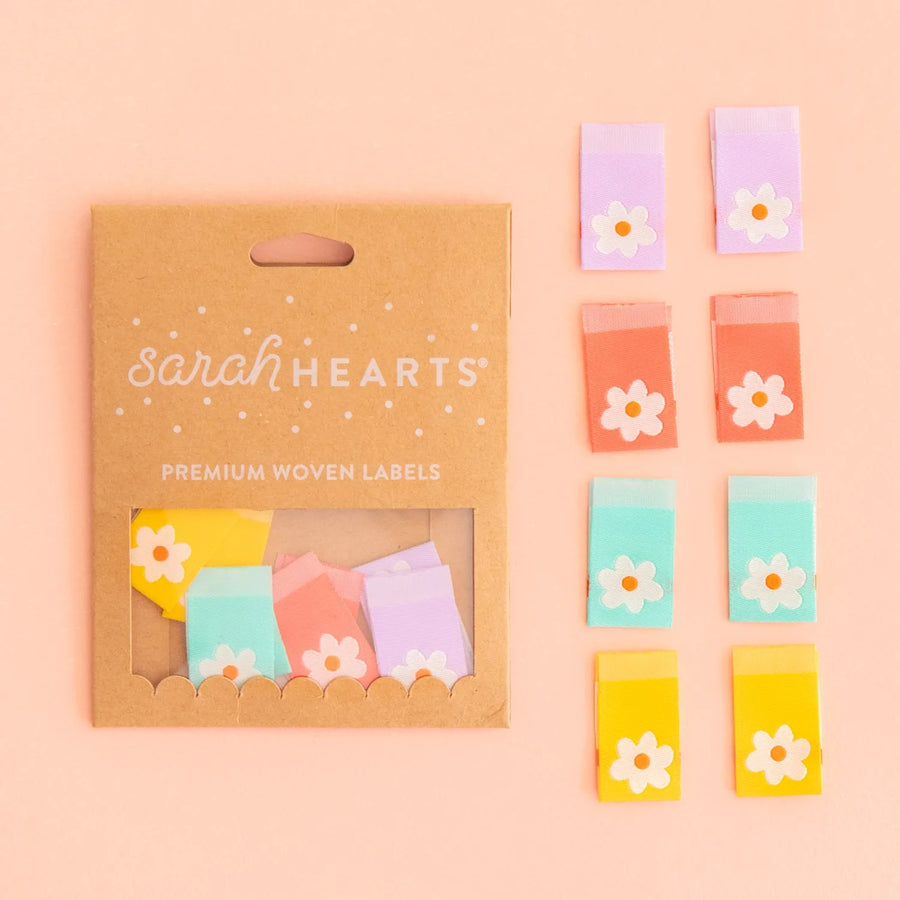 Sarah Hearts - Sewing Labels - Daisy Multipack